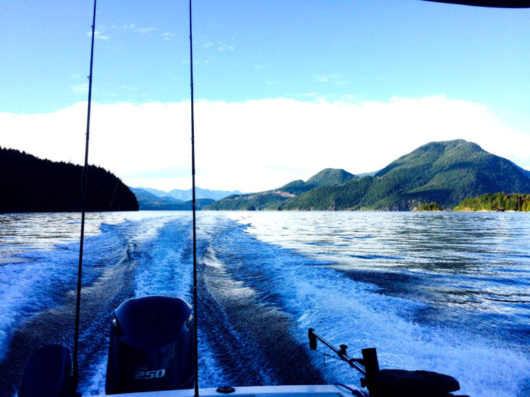 On the way out for salmon fishing.Fishing photo gallery.